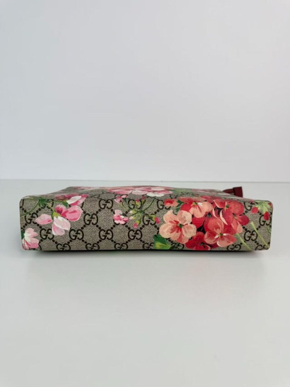 Gucci GG Blooms Floral Print Supreme Canvas Zip Pouch Clutch Cosmetic Bag - Picture 4 of 10